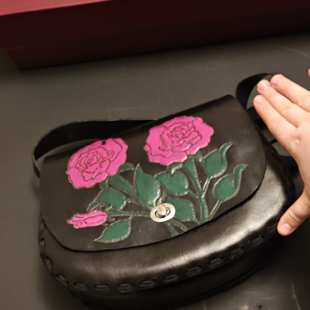 Black Floral Women's Bag